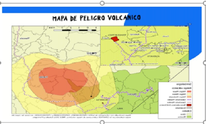 Mapa de peligro volcánico