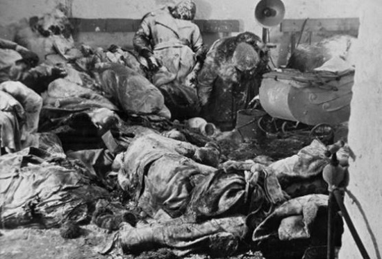 Dresden, cadáveres en un sótano