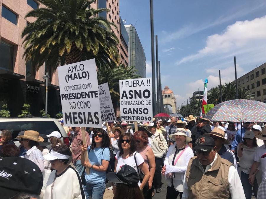 Marcha contra AMLO. (Especial)