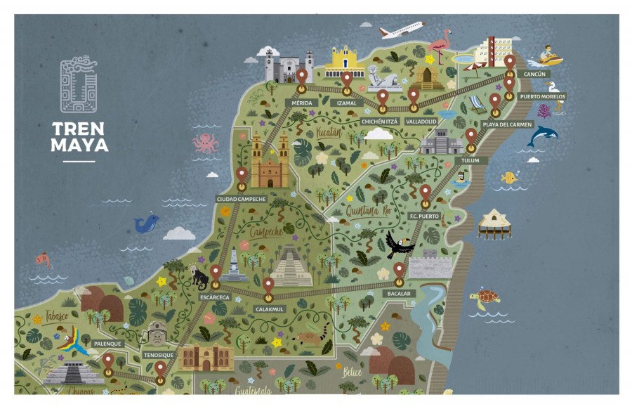 La ruta del Tren Maya. (Información pública)